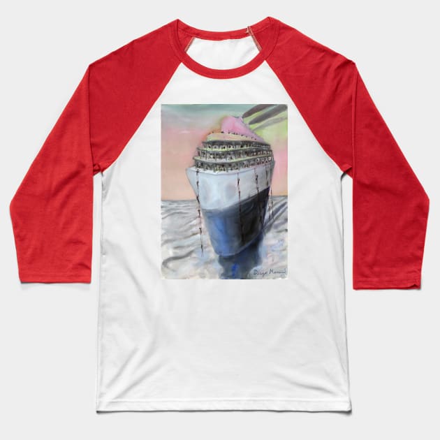 Boat Baseball T-Shirt by diegomanuel